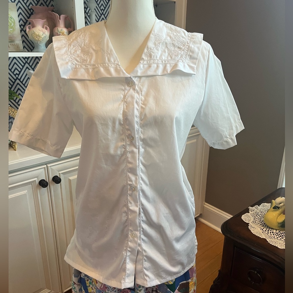 1980’s Laura Ashley Big Collar Top